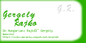 gergely rajko business card